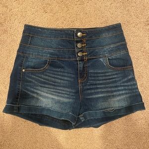 High Waisted Denim Shorts